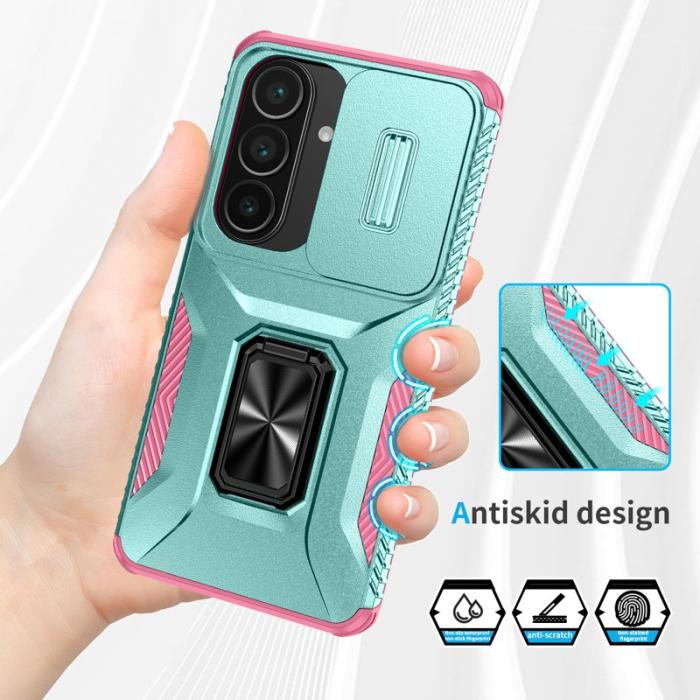 OEM - Mobilskal för Samsung Galaxy S26 Camshield Kickstand TPU + PC - Grön