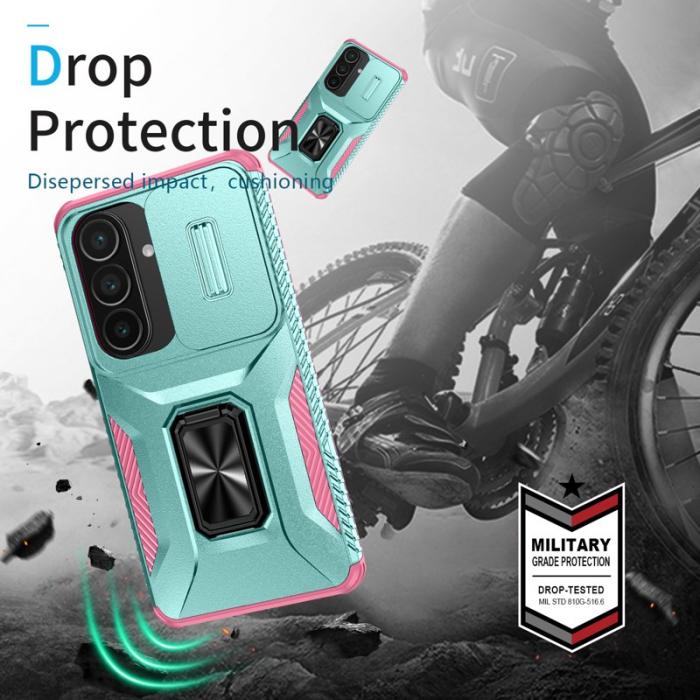 OEM - Mobilskal för Samsung Galaxy S26 Camshield Kickstand TPU + PC - Grön