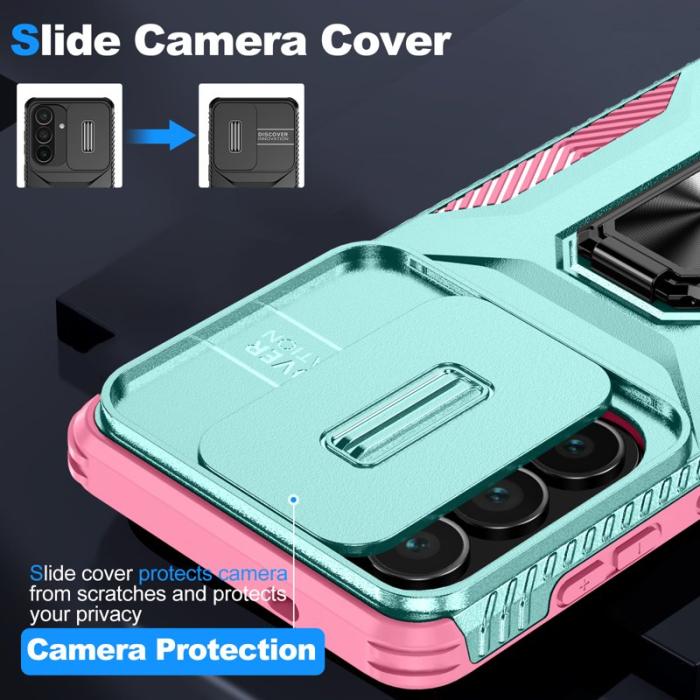 OEM - Mobilskal för Samsung Galaxy S26 Camshield Kickstand TPU + PC - Grön