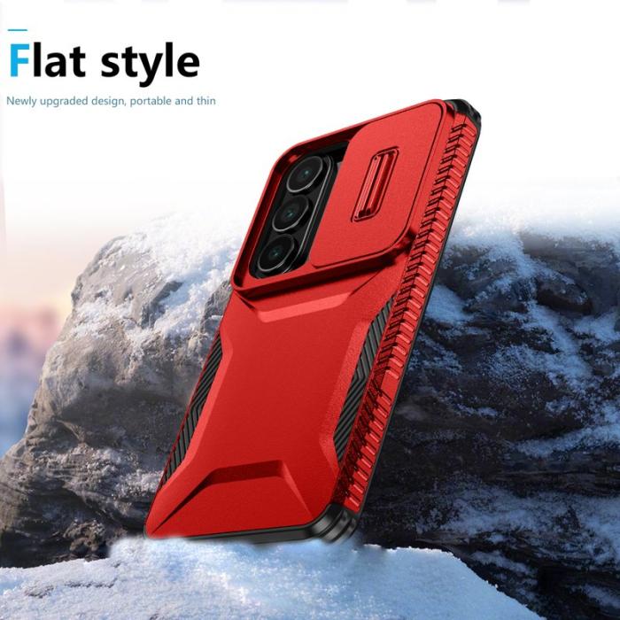 OEM - Mobilskal för Samsung Galaxy S26 Camshield TPU + PC - Röd