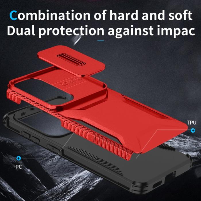 OEM - Mobilskal för Samsung Galaxy S26 Camshield TPU + PC - Röd