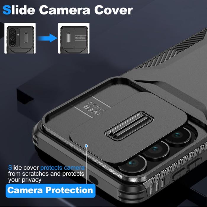 OEM - Mobilskal för Samsung Galaxy S26 Camshield TPU + PC - Svart