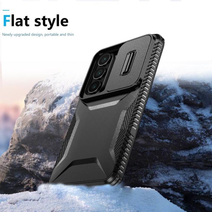 OEM - Mobilskal för Samsung Galaxy S26 Camshield TPU + PC - Svart