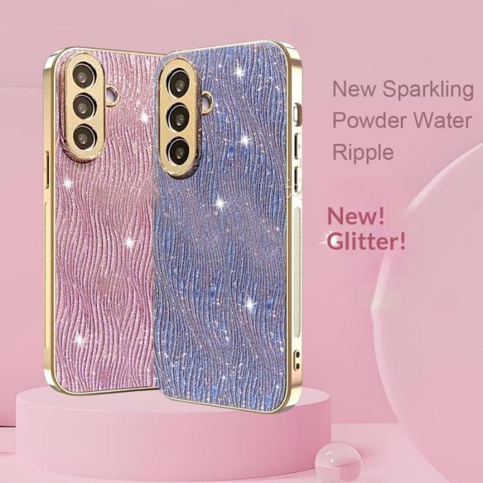 OEM - Mobilskal för Samsung Galaxy S26 Elektropolerad Ripple PU + TPU - Lila