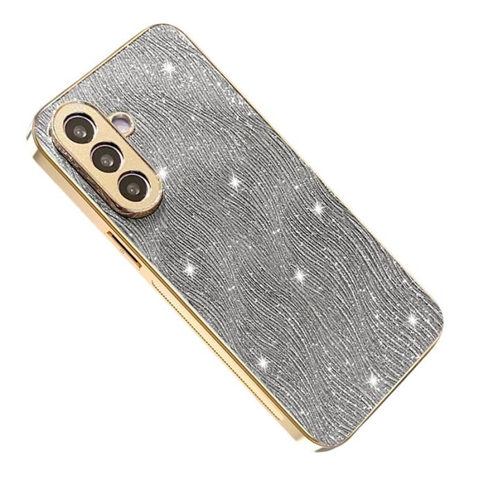 OEM - Mobilskal för Samsung Galaxy S26 Elektropolerad Textur PU + TPU - Grå