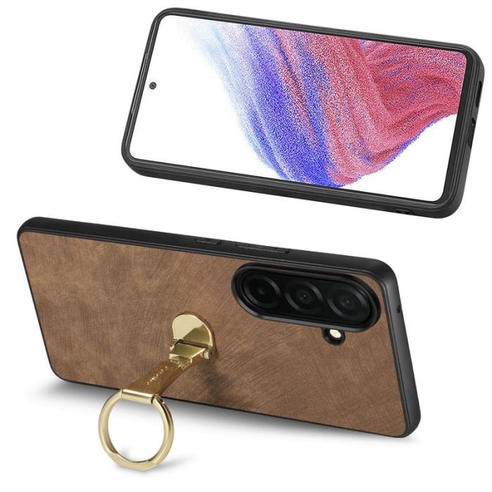 CASENEO - CASENEO Mobilskal för Samsung Galaxy S26 Fällbart stativ Konstläder - Brun