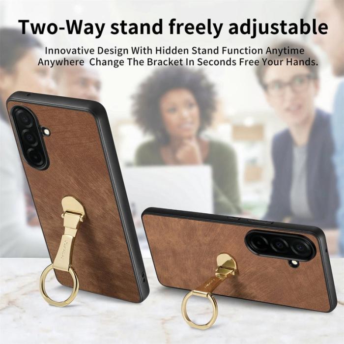 CASENEO - CASENEO Mobilskal för Samsung Galaxy S26 Fällbart stativ Konstläder - Brun