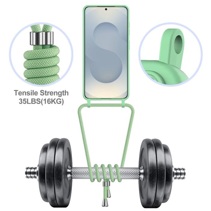 OEM - Mobilskal för Samsung Galaxy S26 Flytande silikon Kortfack - Grön