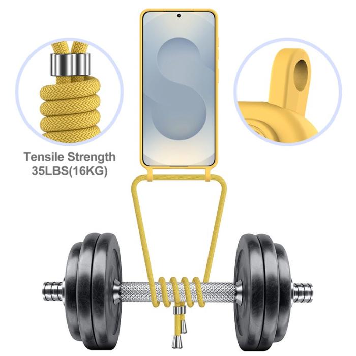 OEM - Mobilskal för Samsung Galaxy S26 Flytande silikon Kortfack - Gul