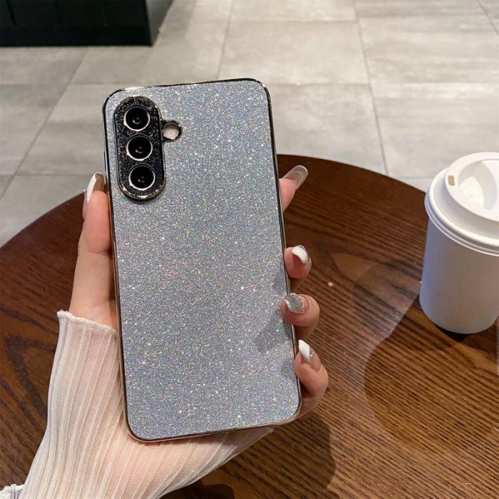 OEM - Mobilskal för Samsung Galaxy S26 Glitter Anti Drop PC + TPU - Silver