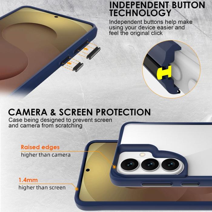 OEM - Mobilskal för Samsung Galaxy S26 Hybrid Hård PC + TPU Shockproof - Blå