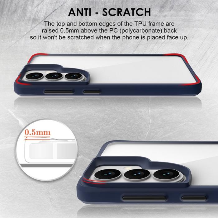 OEM - Mobilskal för Samsung Galaxy S26 Hybrid Hård PC + TPU Shockproof - Blå