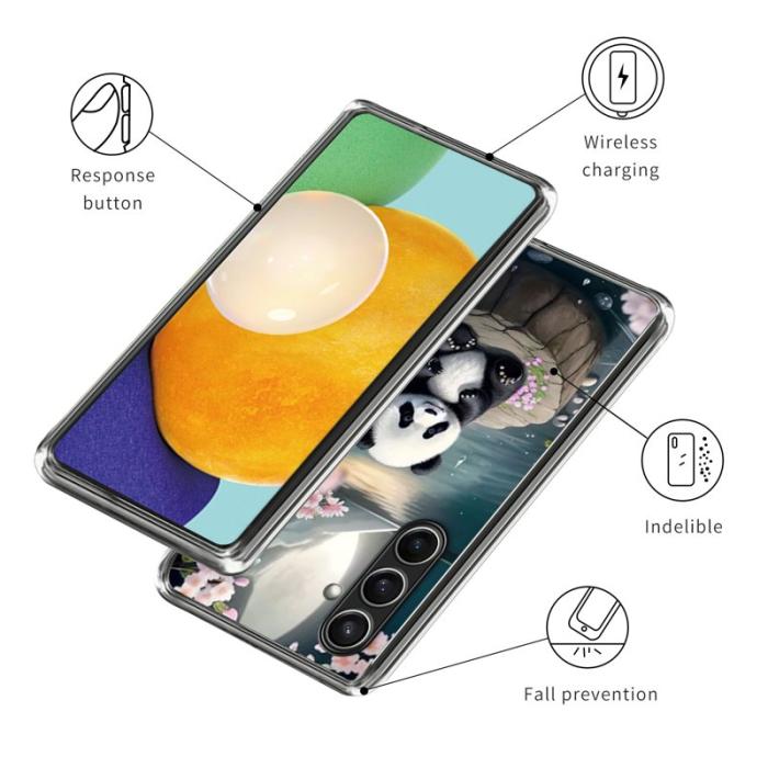 OEM - Mobilskal för Samsung Galaxy S26 IMD-mönster Stöttålig TPU - Panda