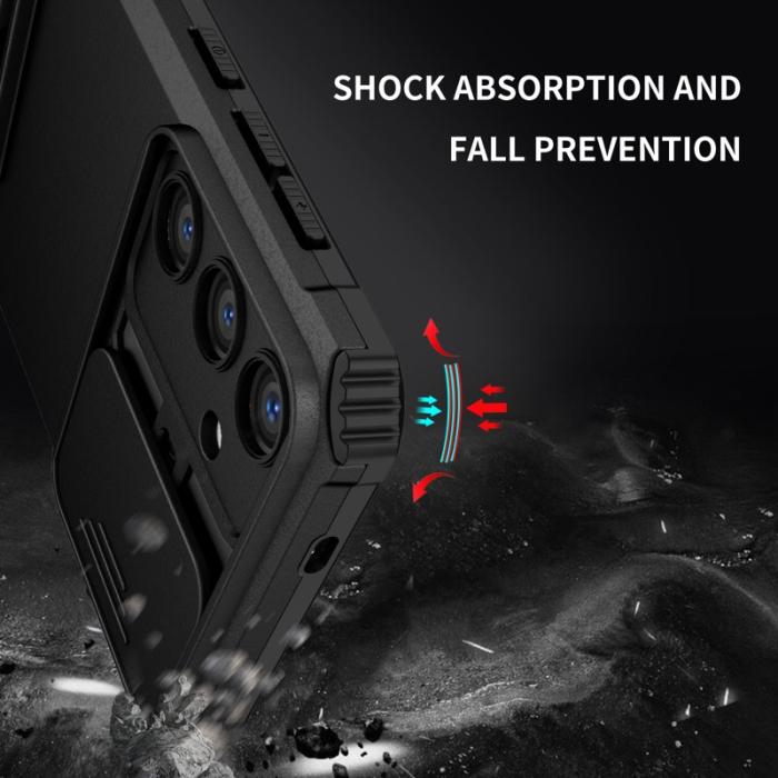 OEM - Mobilskal för Samsung Galaxy S26 Kamera Slider PC + TPU - Svart