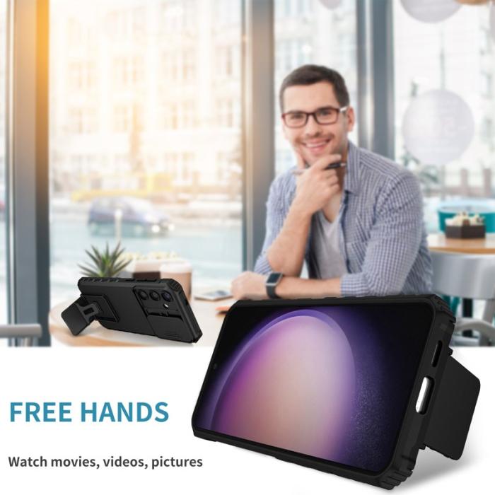 OEM - Mobilskal för Samsung Galaxy S26 Kamera Slider PC + TPU - Svart