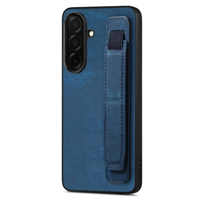 OEM - Mobilskal för Samsung Galaxy S26 Kickstand Konstläder + TPU - Blå