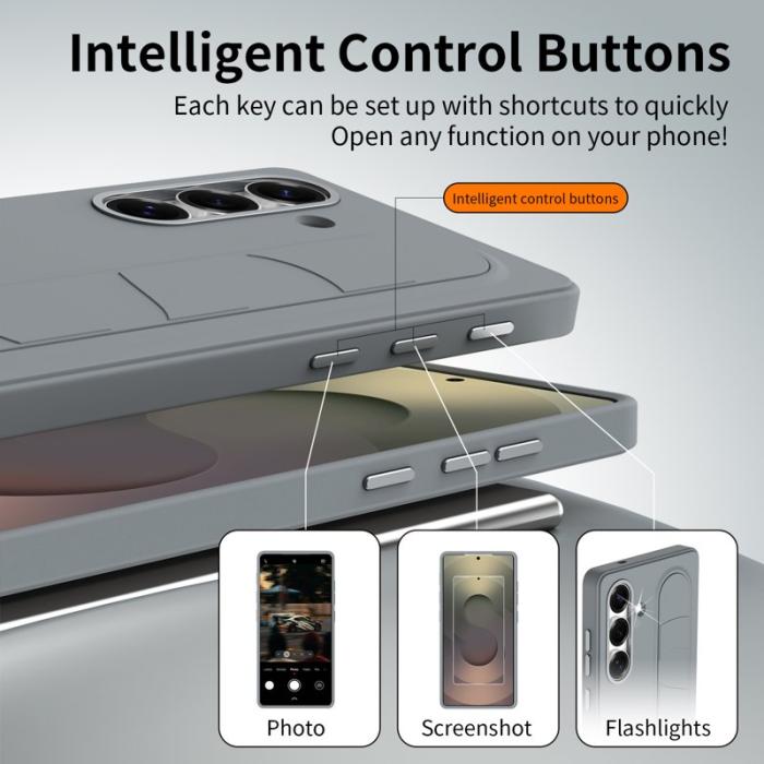 OEM - Mobilskal för Samsung Galaxy S26 Kickstand PC + silikon - Grå