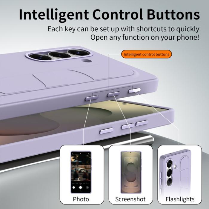 OEM - Mobilskal för Samsung Galaxy S26 Kickstand PC + Silikon - Lila