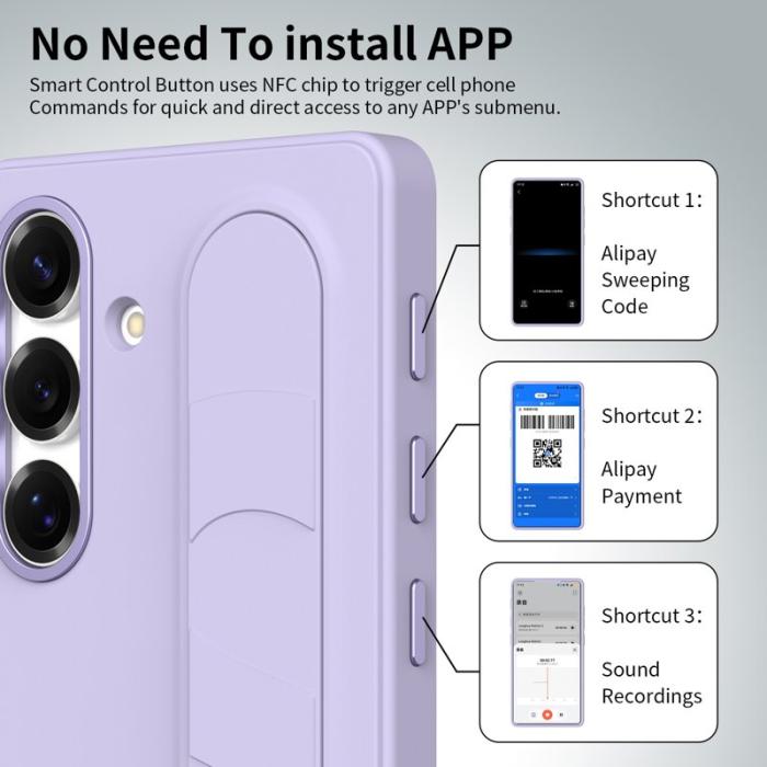 OEM - Mobilskal för Samsung Galaxy S26 Kickstand PC + Silikon - Lila