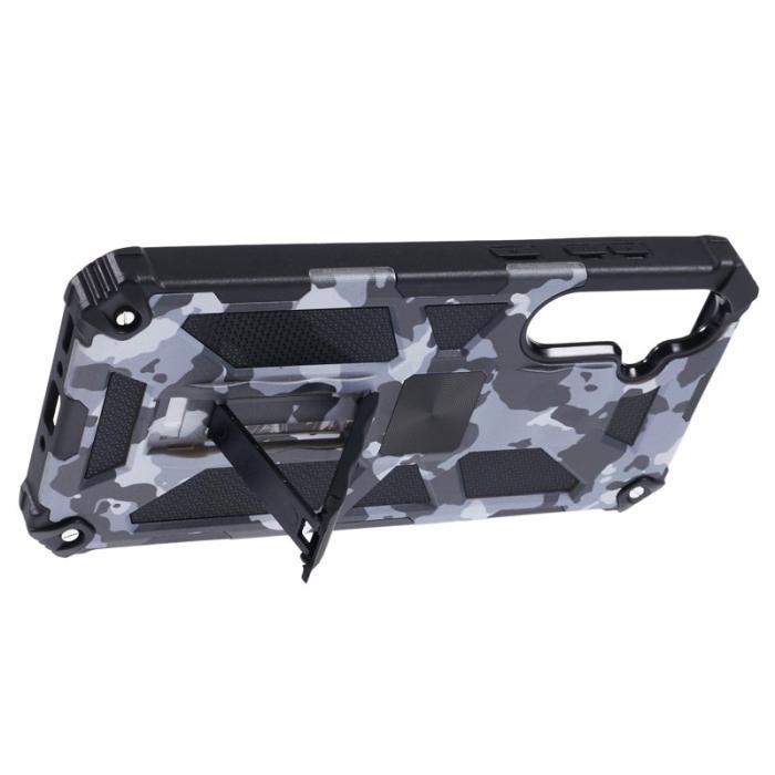 OEM - Mobilskal för Samsung Galaxy S26 Kickstand PC + TPU - Kamouflage Svart