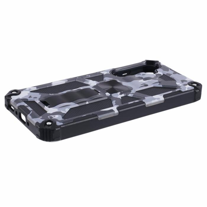 OEM - Mobilskal för Samsung Galaxy S26 Kickstand PC + TPU - Kamouflage Svart