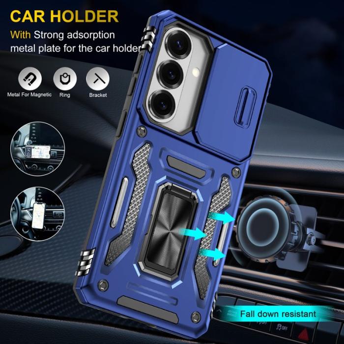 OEM - Mobilskal för Samsung Galaxy S26 Kickstand PC + TPU - Mörkblå