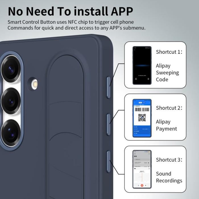 OEM - Mobilskal för Samsung Galaxy S26 Kickstand PC + TPU - Safir
