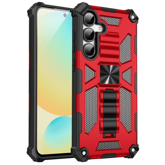 OEM - Mobilskal för Samsung Galaxy S26 Kickstand Stöttålig PC + TPU - Röd