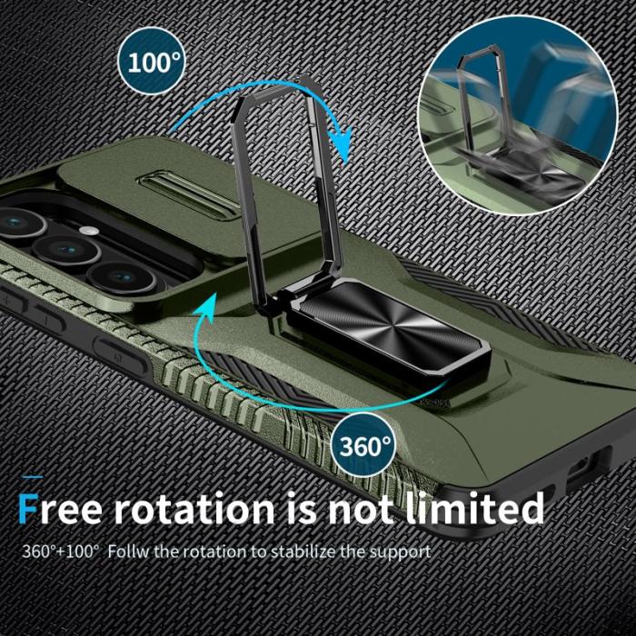 OEM - Mobilskal för Samsung Galaxy S26 Kickstand TPU + PC - Grön