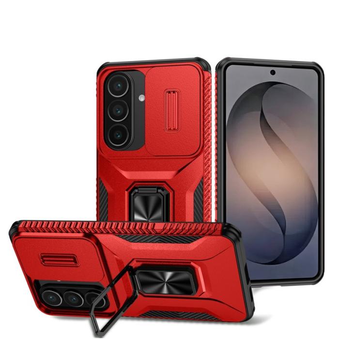 OEM - Mobilskal för Samsung Galaxy S26 Kickstand TPU + PC - Röd