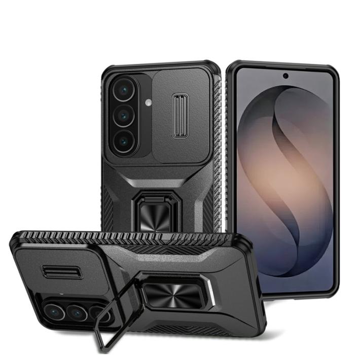 OEM - Mobilskal för Samsung Galaxy S26 Kickstand TPU + PC - Svart