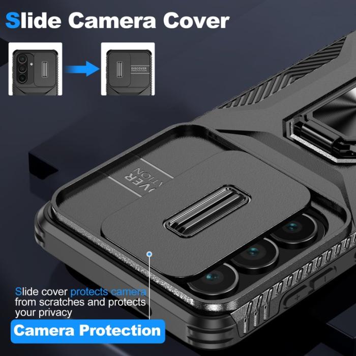 OEM - Mobilskal för Samsung Galaxy S26 Kickstand TPU + PC - Svart