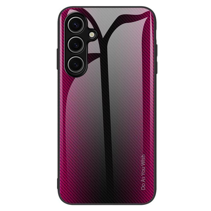 OEM - Mobilskal för Samsung Galaxy S26 Kolfibertextur TPU - Rosa