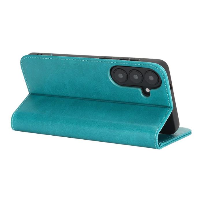 OEM - Mobilskal för Samsung Galaxy S26 Konstläder Magnetiskt - Ljusblå