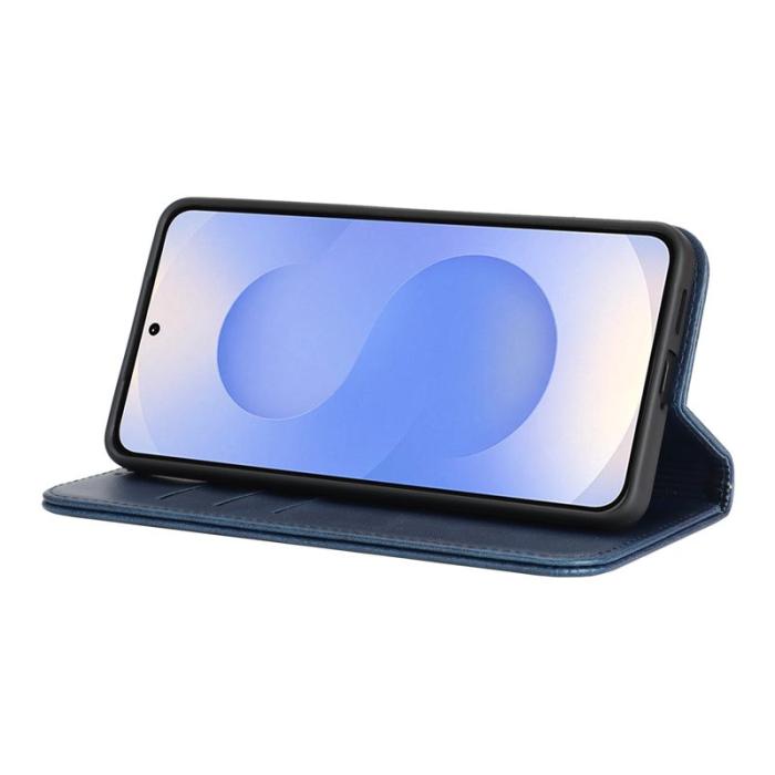 OEM - Mobilskal för Samsung Galaxy S26 Konstläder Magnetiskt - Mörkblå