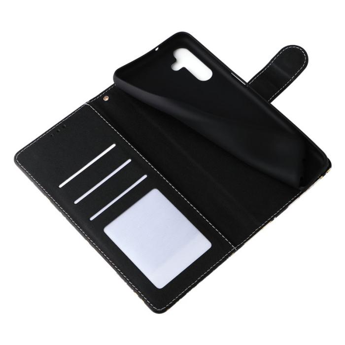 OEM - Mobilskal för Samsung Galaxy S26 Konstläder med handledsrem - Svart