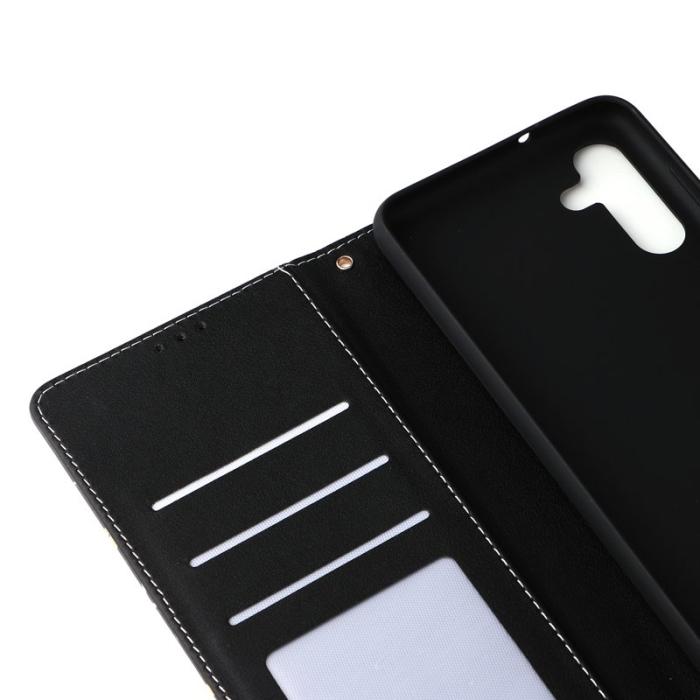 OEM - Mobilskal för Samsung Galaxy S26 Konstläder med handledsrem - Svart