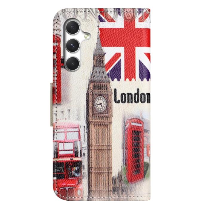 OEM - Mobilskal för Samsung Galaxy S26 Konstläder Mönster - London Big Ben - Svart