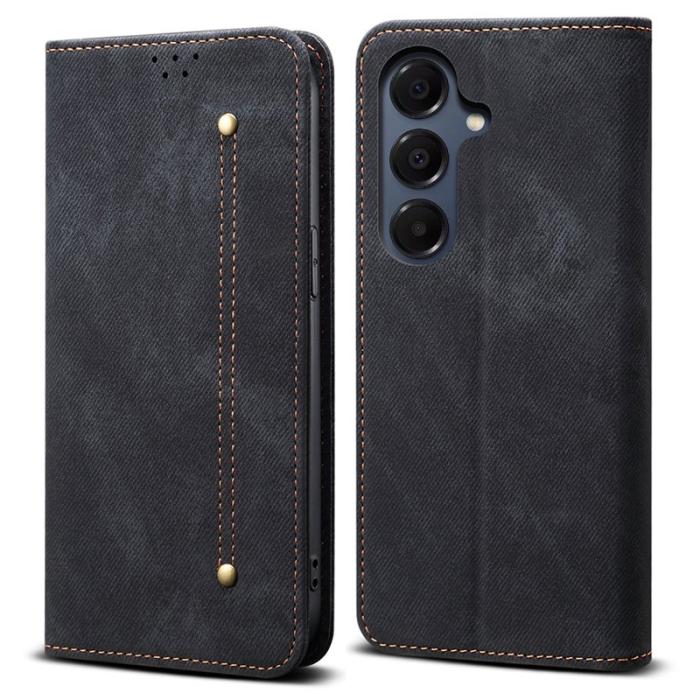 OEM - Mobilskal för Samsung Galaxy S26 Konstläder Stativ - Svart