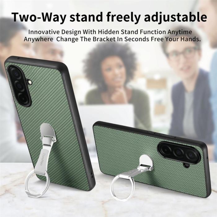 OEM - Mobilskal för Samsung Galaxy S26 Kortfack Kickstand Kolfiber - Grön