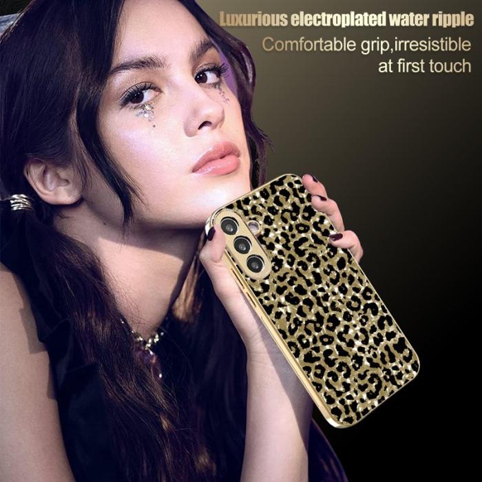 OEM - Mobilskal för Samsung Galaxy S26 Leopardmönster PC + TPU - Guld