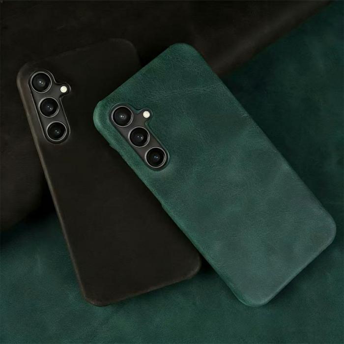 OEM - Mobilskal för Samsung Galaxy S26 Magnetiskt Äkta läder PC - Grön