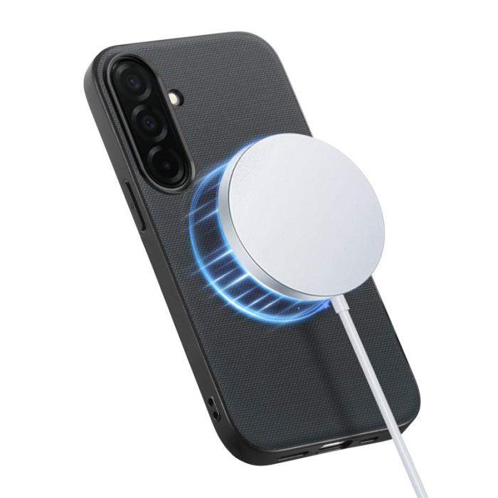 OEM - Mobilskal för Samsung Galaxy S26 Magnetiskt Äkta läder + PC + TPU - Grå