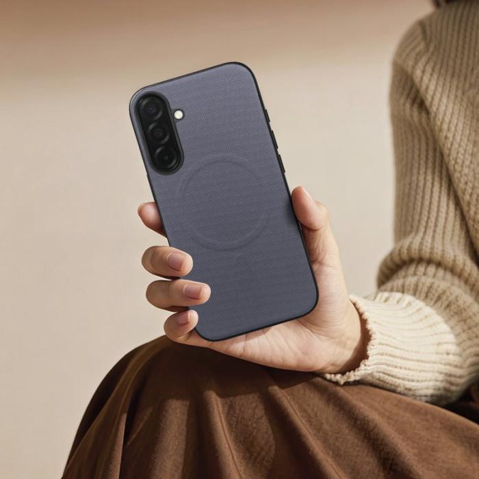 OEM - Mobilskal för Samsung Galaxy S26 Magnetiskt Äkta läder + PC + TPU - Lila