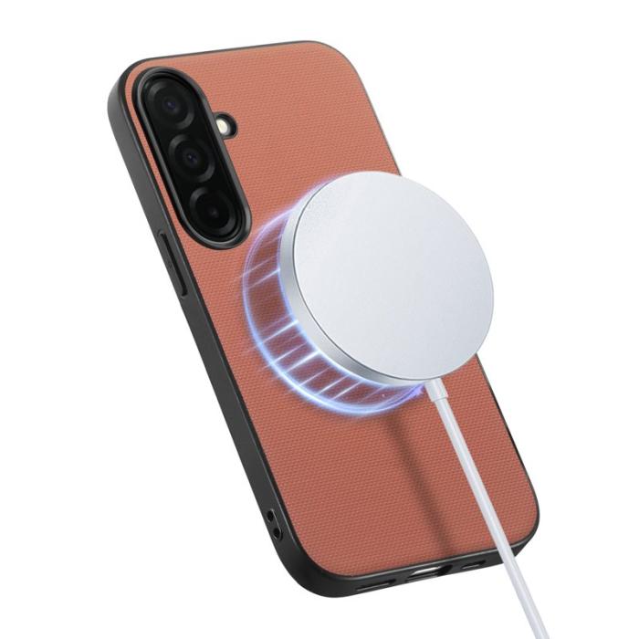 OEM - Mobilskal för Samsung Galaxy S26 Magnetiskt Äkta läder + PC + TPU - Rosa