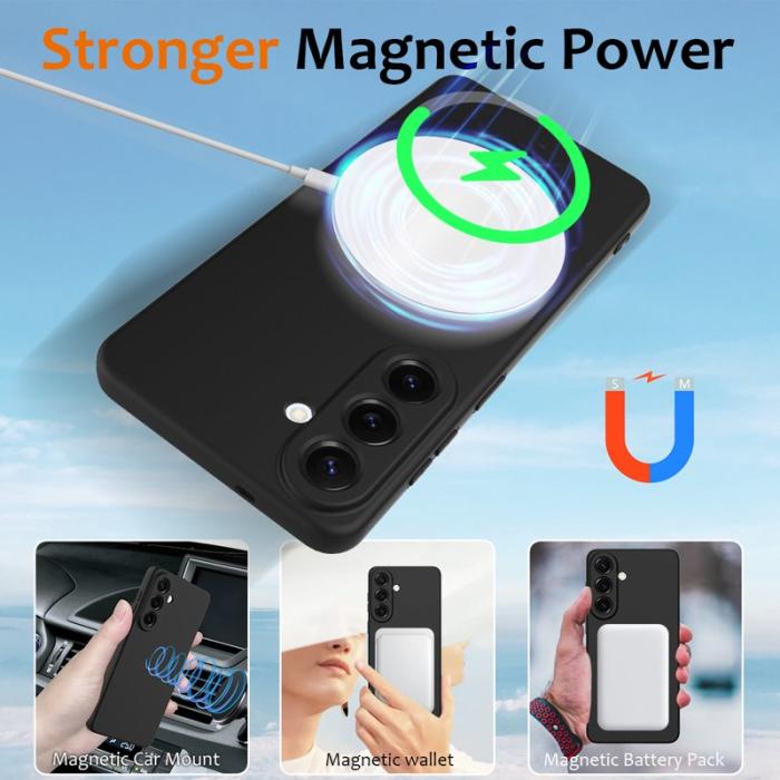 OEM - Mobilskal för Samsung Galaxy S26 Magnetiskt Anti-Drop Silikon - Svart