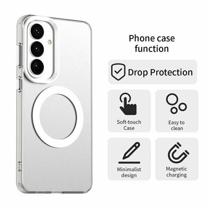 OEM - Mobilskal för Samsung Galaxy S26 Magnetiskt Anti Drop - Vit