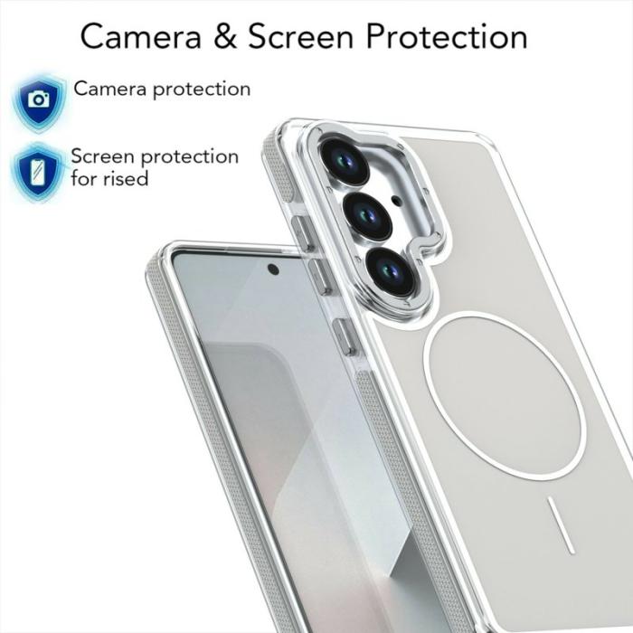 OEM - Mobilskal för Samsung Galaxy S26 Magnetiskt Dual Color Shockproof TPU - Grå