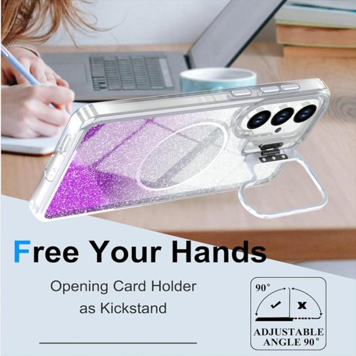 OEM - Mobilskal för Samsung Galaxy S26 Magnetiskt Glitter Shockproof TPU - Lila