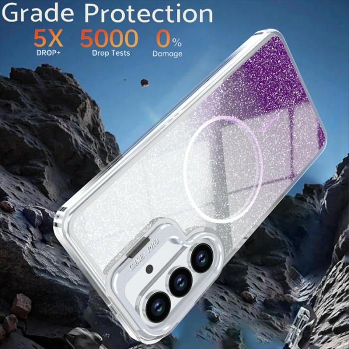OEM - Mobilskal för Samsung Galaxy S26 Magnetiskt Glitter Shockproof TPU - Lila